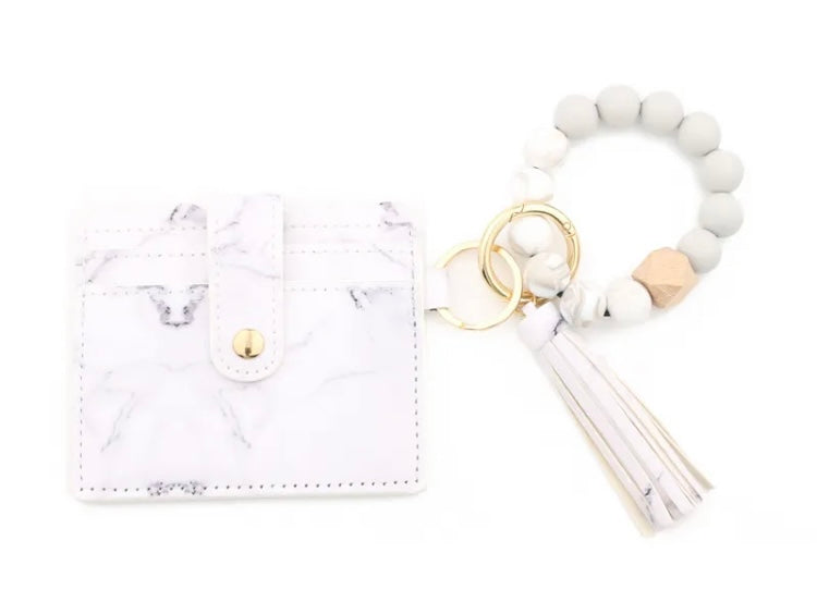 Silicone Beaded Wristlets with Cardholder