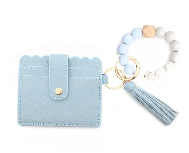 Silicone Beaded Wristlets with Cardholder