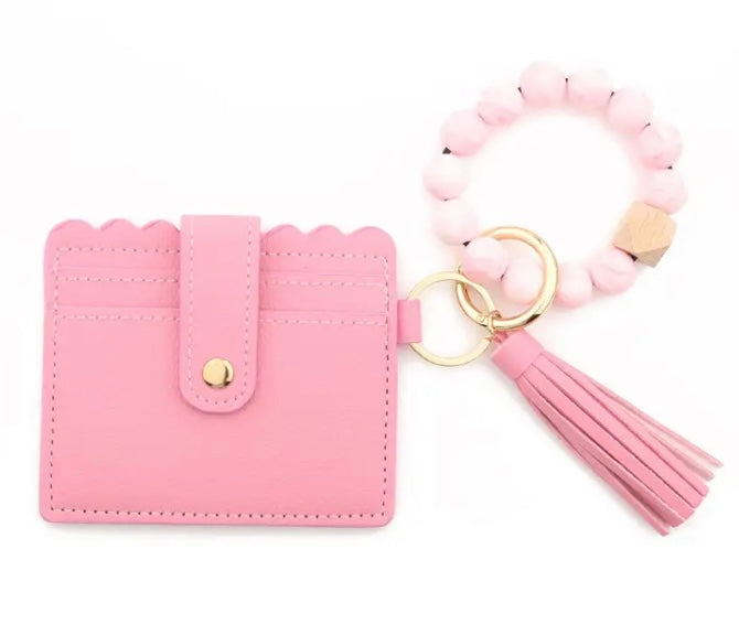 Silicone Beaded Wristlets with Cardholder