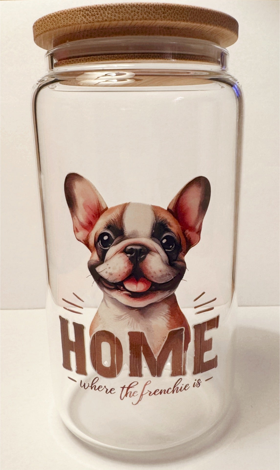 Glass Cups with Bamboo Lids & Straw - 16 oz - ANIMALS